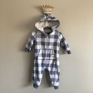 Adorable Baby Bear Fleece Jumpsuit Coverall
